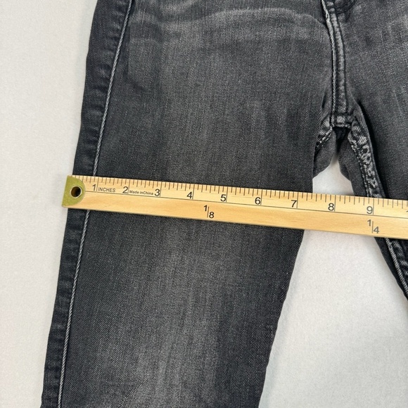 Hollister Super Skinny Crop Jeans Womens Size 1/25 Black Wash High Rise - Picture 11 of 13